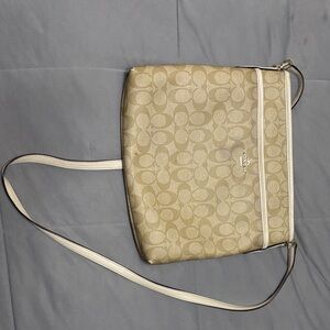 Coach Beige Signature Crossbody Bag